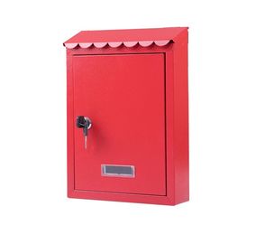 Waterproof Post Box Residential Durable Steel Mailbox Wall Mounted Garden