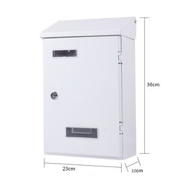 Wall Mount Lockable Modern Outdoor Galvanized Metal Mailbox Letterbox