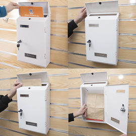 Wall Mount Lockable Modern Outdoor Galvanized Metal Mailbox Letterbox