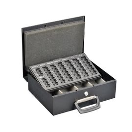 OEM Service Metal Cash Box Euro Coin Collection With Removable Coin Tray