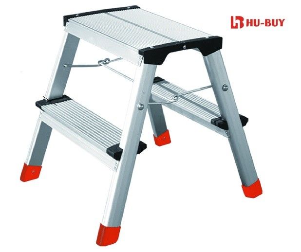 Wide Pedal Aluminium Foot Stool 2 - Step  Lightweight Aluminium Steps