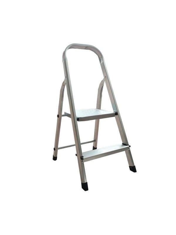 Convenient Aluminum Step Ladder  Compact Design 2 Steps  For Secure Climb