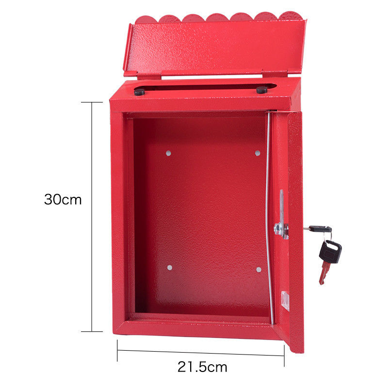 Waterproof Post Box Residential Durable Steel Mailbox Wall Mounted Garden