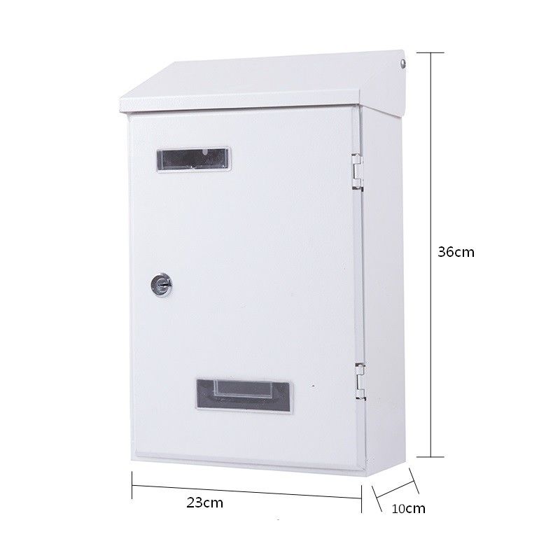 Wall Mount Lockable Modern Outdoor Galvanized Metal Mailbox Letterbox