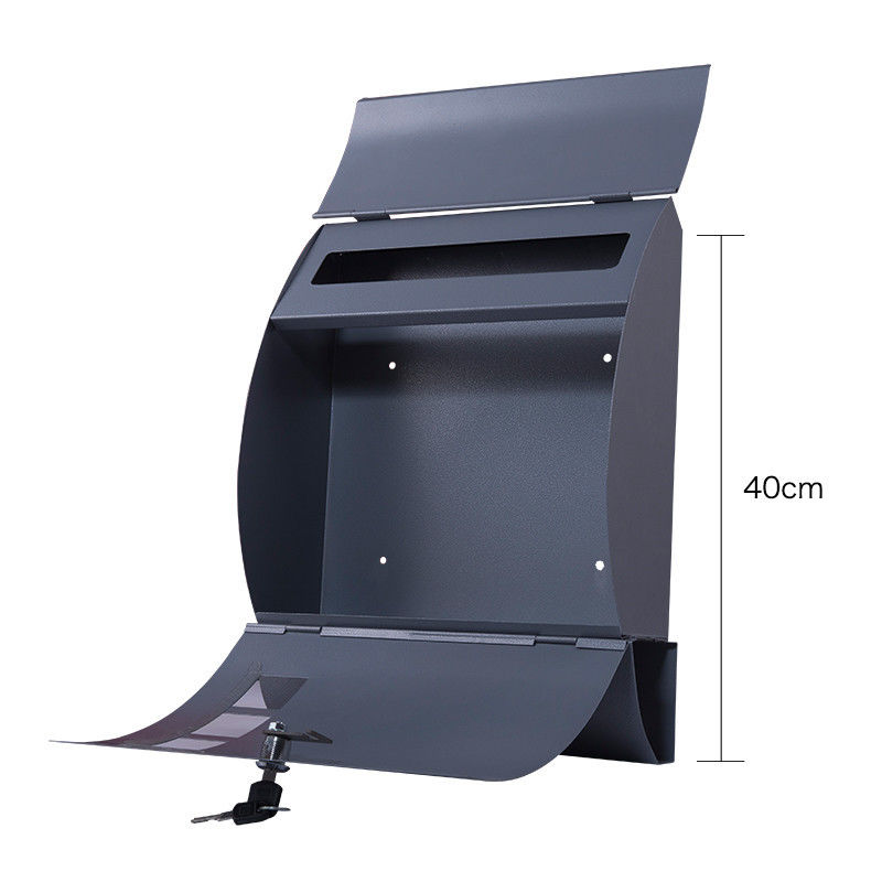 Outdoor Wall Mounted Letterbox Modern Residential Galvanized Metal Mailbox